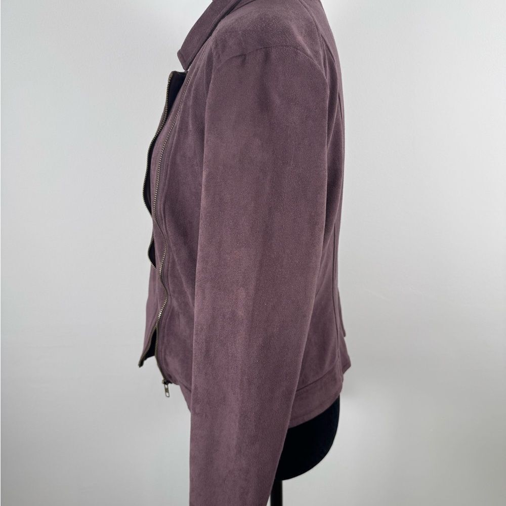 Eden society mauve soft Moto Jacket with Asymmetrical Zipper women’s large - Picture 10 of 15